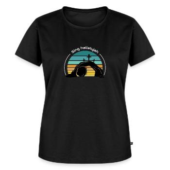 Singen Sie Halleluja - Frauen Premium Bio T-Shirt - Schwarz - Vorne - Selfina (174cm)