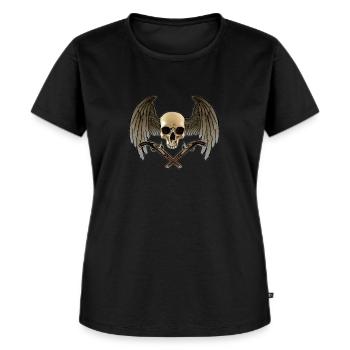 Skull - Women's Premium Organic T-shirt - black - Front - Selfina (174cm)