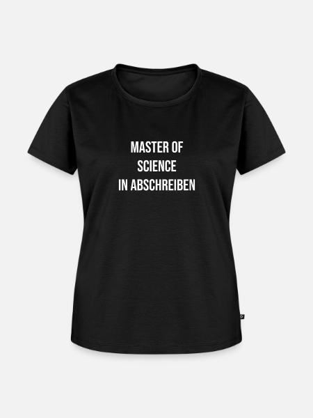 Master of Science in Abschreiben - Frauen Premium Bio T-Shirt - Schwarz