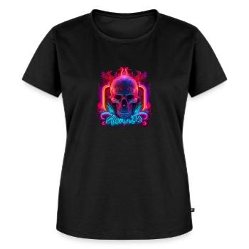 Crâne de néon - T-shirt Premium bio Femme - noir - Devant - Selfina (174cm)