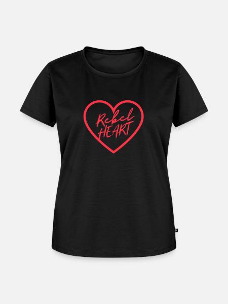 Rebellisches Herz - Frauen Premium Bio T-Shirt - Schwarz