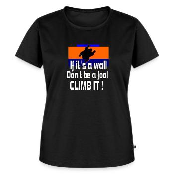 Loi des murs - T-shirt Premium bio Femme - noir - Devant - Selfina (174cm)