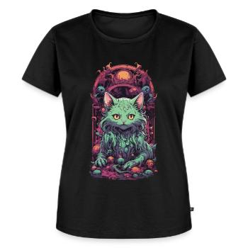 Underworld, Cat, Demon, Guardian, Halloween, Magic - Women's Premium Organic T-shirt - black - Front - Selfina (174cm)