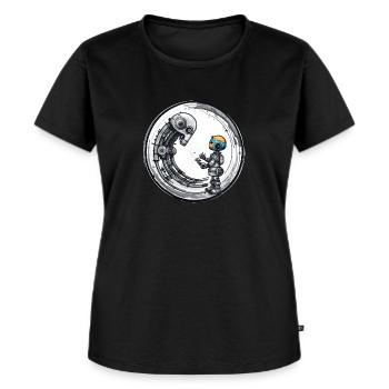 NOUVELLE GÉNÉRATION - T-shirt Premium bio Femme - noir - Devant - Selfina (174cm)