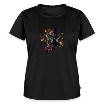Magic Elf - Women's Premium Organic T-shirt - black - Front - Selfina (174cm)