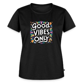 Cheer Up and Inspiration Shirt Design - Women's Premium Organic T-shirt - black - Front - Selfina (174cm)
