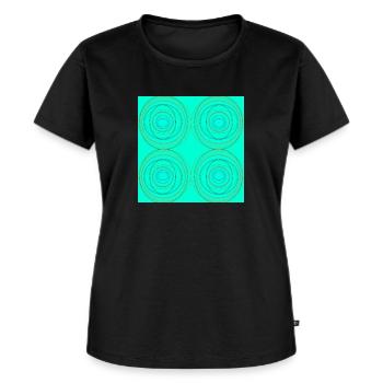 Mint Circles - Women's Premium Organic T-shirt - black - Front - Selfina (174cm)