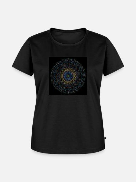 Geometrisches Mandala-Design - Frauen Premium Bio T-Shirt - Schwarz