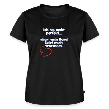Nicht perfekt - Frauen Premium Bio T-Shirt - Schwarz - Vorne - Selfina (174cm)