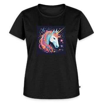 Juste une licorne - T-shirt Premium bio Femme - noir - Devant - Selfina (174cm)