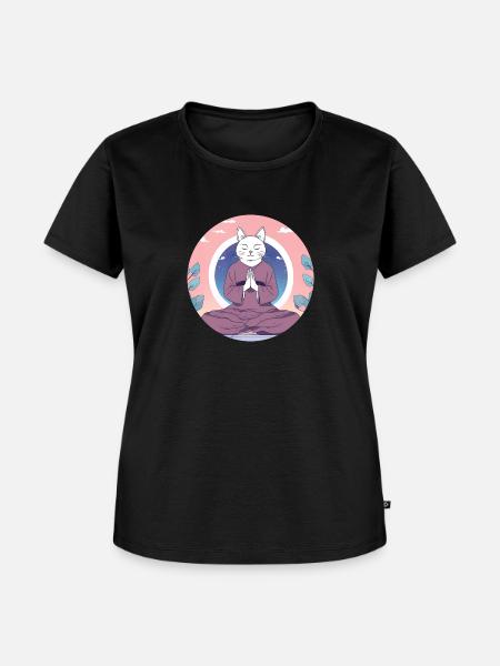 Eine Zen-Katze - Frauen Premium Bio T-Shirt - Schwarz