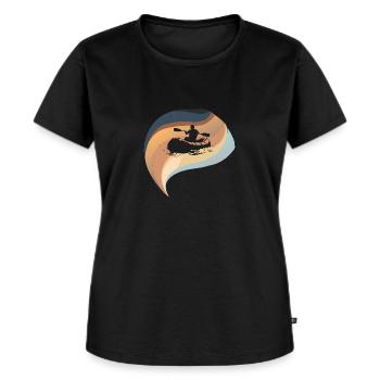 Rudern Paddeln Wildwasser - Frauen Premium Bio T-Shirt - Schwarz - Vorne - Selfina (174cm)