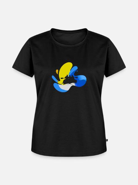 Rafting Bach - Frauen Premium Bio T-Shirt - Schwarz