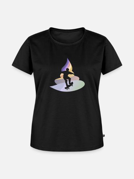 Skateboard Skater Kickflip - Frauen Premium Bio T-Shirt - Schwarz