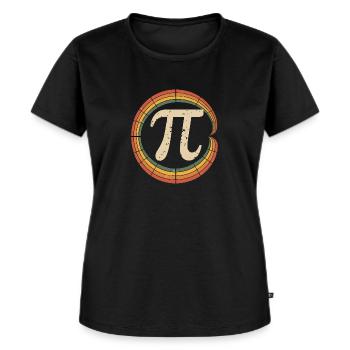 Retro Pi Symbol Design für Pi Tag - Frauen Premium Bio T-Shirt - Schwarz - Vorne - Selfina (174cm)