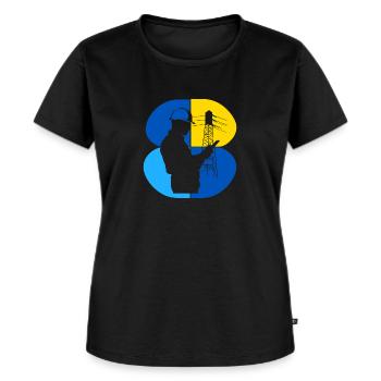 Circuit d’installation électrique Panne d’alimentation Copie - T-shirt Premium bio Femme - noir - Devant - Selfina (174cm)