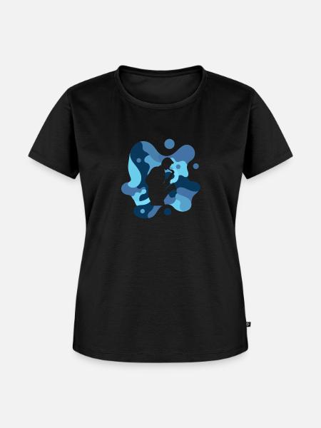 Jazz Blasinstrument - Frauen Premium Bio T-Shirt - Schwarz