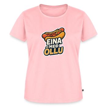 Eina með öllu – hot-dog islandais - T-shirt Premium bio Femme - rose - Devant - AI Model Female 172 dark (172cm)