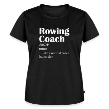 Rowing coach - Frauen Premium Bio T-Shirt - Schwarz - Vorne - Selfina (174cm)