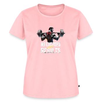 No Excuses, Just Results - Fitness Edition - Women's Premium Organic T-shirt - rose - Front - AI Model Female 172 dark (172cm)