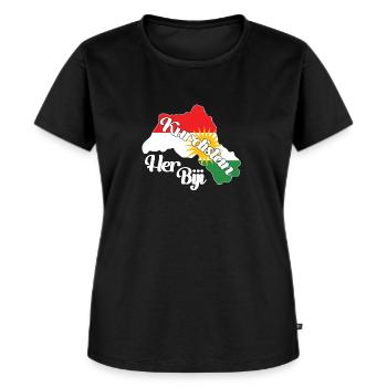 Her biji Kurdistan - Frauen Premium Bio T-Shirt - Schwarz - Vorne - Selfina (174cm)