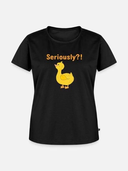 Gelbes Entlein - Frauen Premium Bio T-Shirt - Schwarz