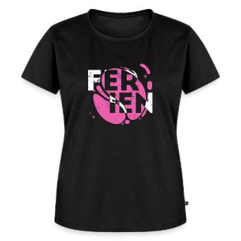 Ferien Schulfrei - Frauen Premium Bio T-Shirt - Schwarz - Vorne - Selfina (174cm)