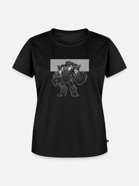 Grauer grüner Mecha - Frauen Premium Bio T-Shirt - Schwarz