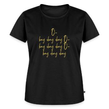 O kay okay okay O kay okay okay O kay okay okay 1 - Frauen Premium Bio T-Shirt - Schwarz - Vorne - Selfina (174cm)