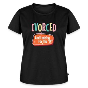 Lustiges Scheidung Glücklich Geschieden und - Frauen Premium Bio T-Shirt - Schwarz - Vorne - Selfina (174cm)