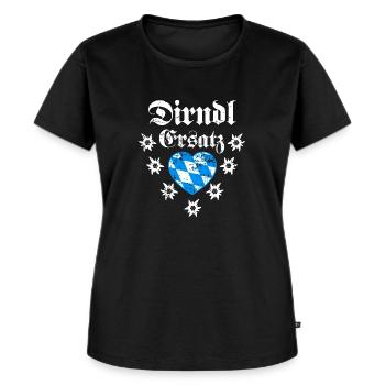 Bayer Bayern Trachten Dirndlersatz Jungs Frau - Frauen Premium Bio T-Shirt - Schwarz - Vorne - Selfina (174cm)