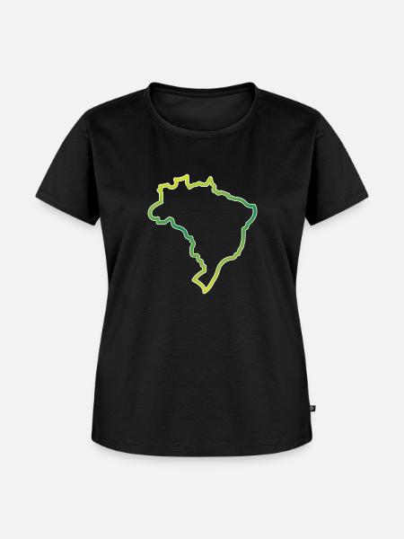 Brasil Map 3 - Frauen Premium Bio T-Shirt - Schwarz