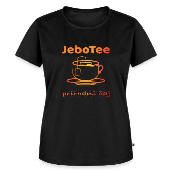 Balkan mit Jebote als Geschenk und Geschenkidee - Frauen Premium Bio T-Shirt - Schwarz - Vorne - Selfina (174cm)