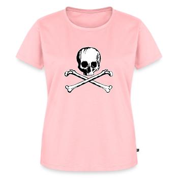 Crânes et os - T-shirt Premium bio Femme - rose - Devant - AI Model Female 172 dark (172cm)