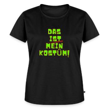 Anti-Faschings-Shirt "Das IST mein Kostüm!" - Frauen Premium Bio T-Shirt - Schwarz - Vorne - Selfina (174cm)