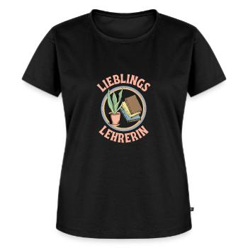 Lieblings Lehrerin - Frauen Premium Bio T-Shirt - Schwarz - Vorne - Selfina (174cm)