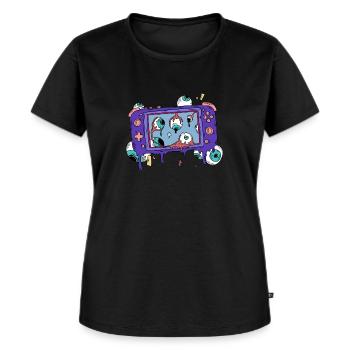 ZOMBIE SPIELEKONSOLE GAME CONTROLLER - Frauen Premium Bio T-Shirt - Schwarz - Vorne - Selfina (174cm)