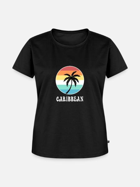 Karibik - Frauen Premium Bio T-Shirt - Schwarz