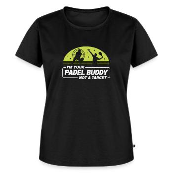 Padel Padel Player Padel Tennis Paddle - Women's Premium Organic T-shirt - black - Front - Selfina (174cm)