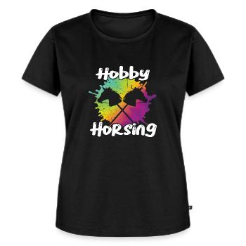 Hobby Horsing - Hobby Horse - Frauen Premium Bio T-Shirt - Schwarz - Vorne - Selfina (174cm)