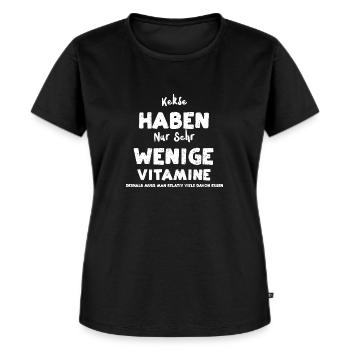 Kekse Haben Nur Sehr Wenige Vita... - Frauen Premium Bio T-Shirt - Schwarz - Vorne - Selfina (174cm)