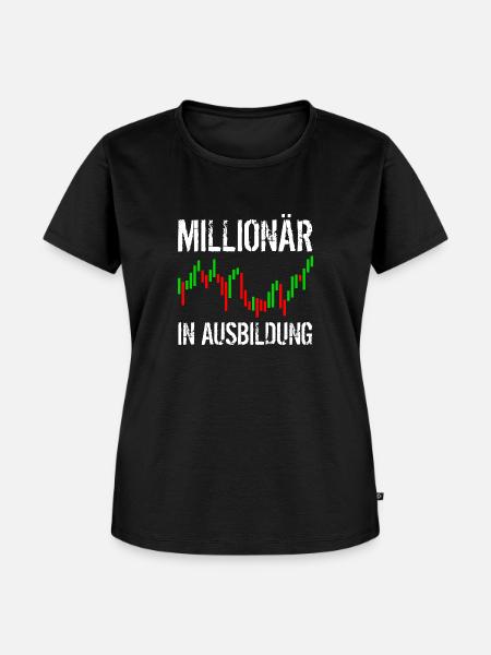 Millionär in Ausbildung - Frauen Premium Bio T-Shirt - Schwarz