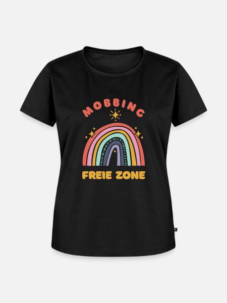 Mobbing-freie Zone - Frauen Premium Bio T-Shirt - Schwarz