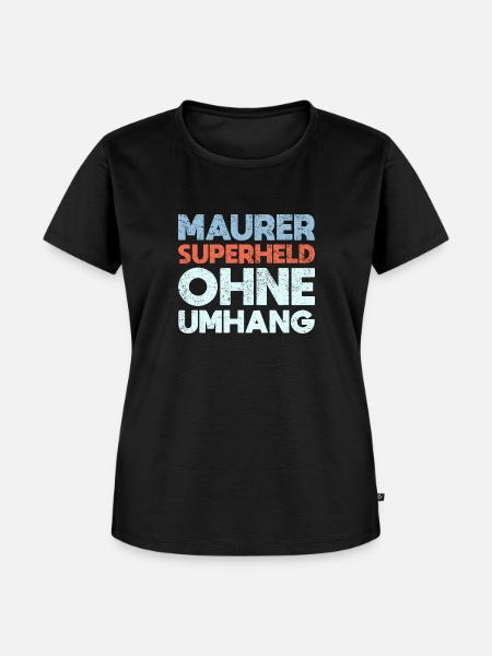 Maurer Superheld Ohne Umhang - Frauen Premium Bio T-Shirt - Schwarz