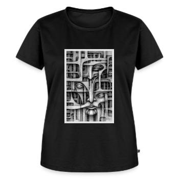 Personnalités - Différentes personnalités - T-shirt Premium bio Femme - noir - Devant - Selfina (174cm)