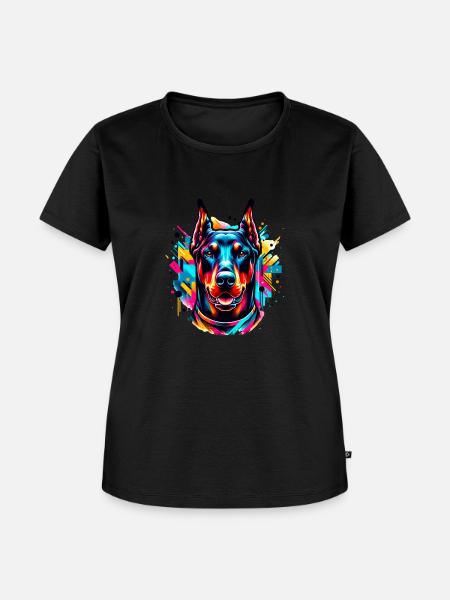 Painted Dog seven - Frauen Premium Bio T-Shirt - Schwarz