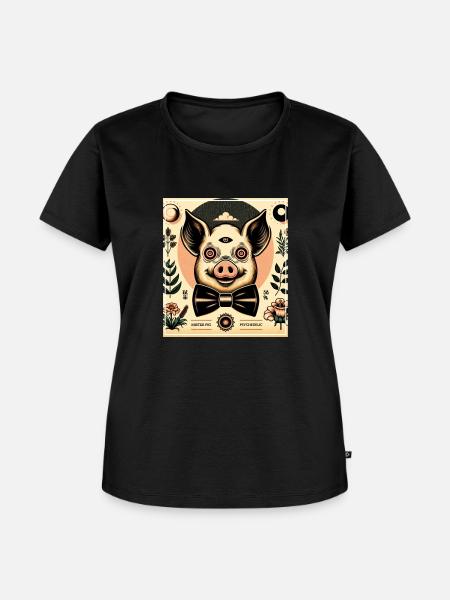 Mister PIG - Frauen Premium Bio T-Shirt - Schwarz