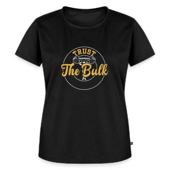 Trust The Bulk - Gym - Women's Premium Organic T-shirt - black - Front - Selfina (174cm)