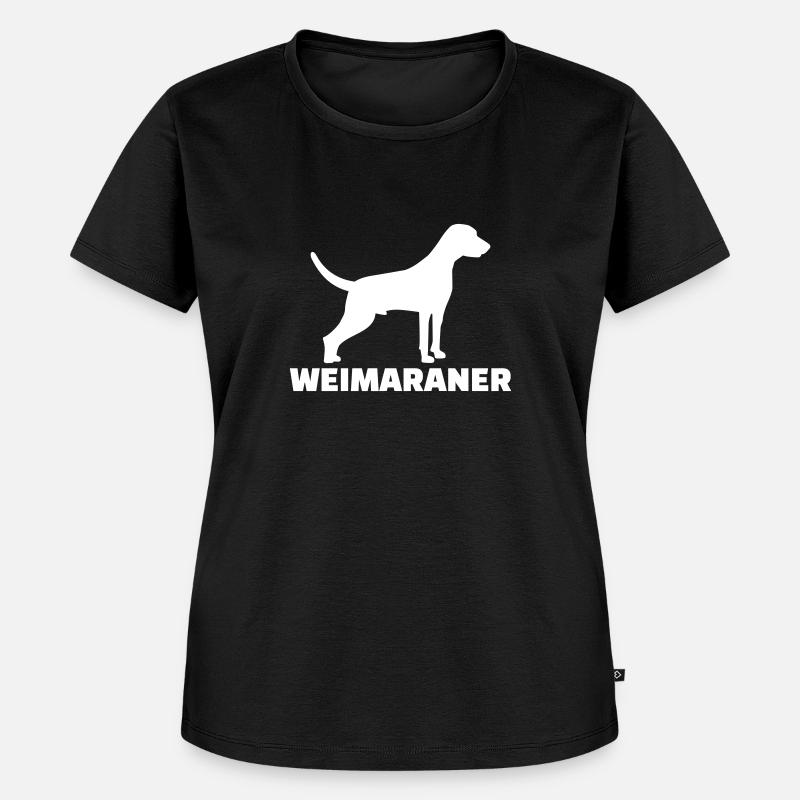 Weimaraner - Ekologiczna damska koszulka Premium - czarny
