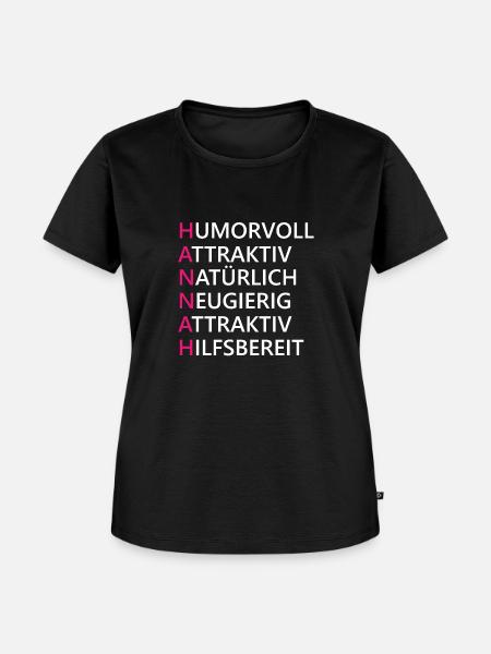 Hannah Name Geschenk - Frauen Premium Bio T-Shirt - Schwarz
